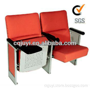 Cheap folding back plate hall/cinema/theater/auditorium good fabric chair/seating JY-302
